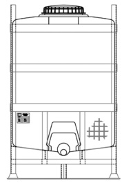 MTS 1200 reusable IBC for liquids.