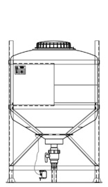 MTV 800 reusable IBC for liquids.