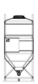 DGL 120 1750 litre IBC for liquid goods.