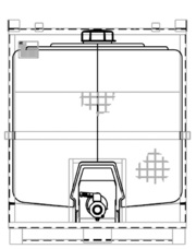 HGM 1000 reusable IBC for dangerous liquids.