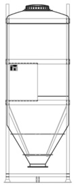 DGC 60 2250 litre IBC for dry goods.