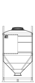 DGC 90 1250 litre IBC for dry goods.