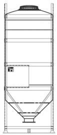 DGC 90 2250 litre IBC for dry goods.