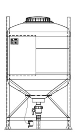 MTV 1000 reusable IBC for liquids.