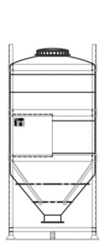 DGC 90 1750 litre IBC for dry goods.