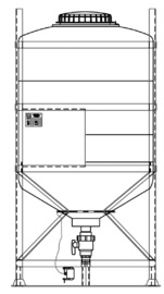 MTV 1200 reusable IBC for liquids.