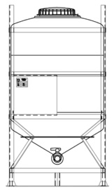 MTC 1200 reusable IBC for general purpose liquids.