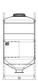 DGC 120 1750 litre IBC for dry goods.