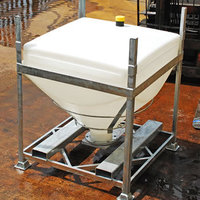 The DGO120 IBC has a steel frame and rotationally moulded seamless plastic liner.