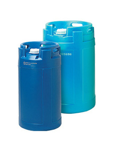 The Warboy is a reusable plastic drum for dangerous liquids.